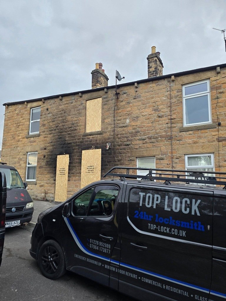 Emergency Boarding Up: Fire-Damaged Property in Barnsley