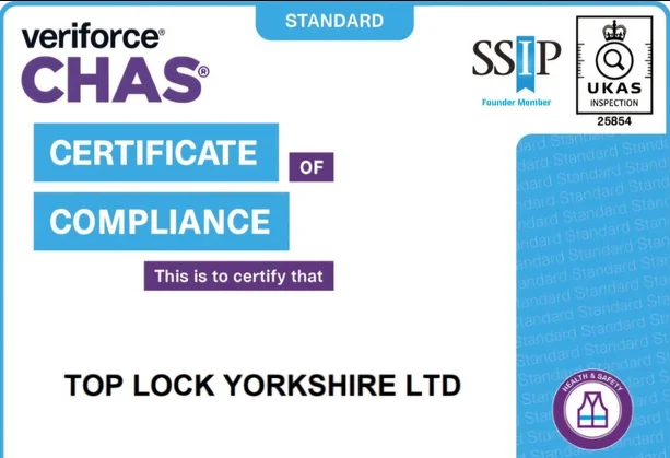 We are delighted to announce that Top Lock is now a CHAS accredited contractor!