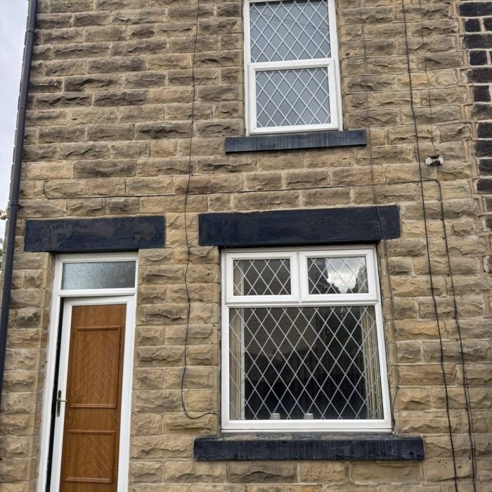 composite door and french window installation Mapplewell #HomeTransformation #AnthraciteGrey #NewWindows #FrontDoor #CompositeDoor #Mapplewell #Yorkshire #HomeRenovation #Toplock
